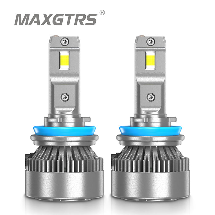 2x GT Series H1 H4 H7 H8 H11 9006 9005 HB3 LED Headlight Bulbs Canbus 28000LM 140W Super Bright White LED High Low Beam With Fan