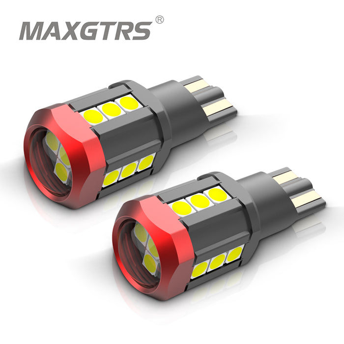 LED Car Lights Bulb  MAXGTRS - 2× Flash Strobe T10 W5W LED Bulbs Canbus No  Error Parking Wedge Clearance Lights with LENS — maxgtrs