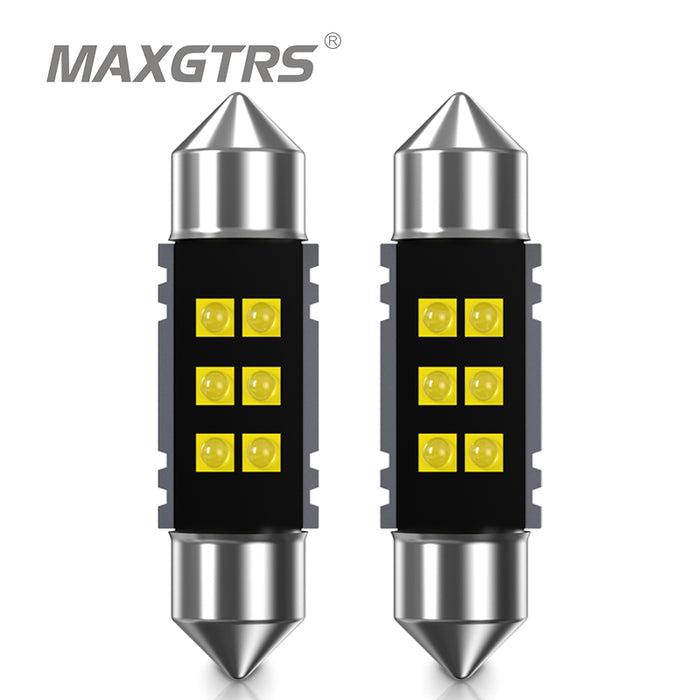 2x Festoon C5W C10W XBD Chip Bulb Canbus 31mm/36mm/39mm/41mm Car LED Lamp Interior Dome Reading License Plate Lights 6000K