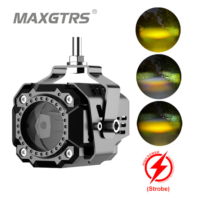 Motorcycle Scooter Headlight LED Fog Light Lamps Auxiliary Spotlight 12V 24V for Honda Yamaha Suzuki Hero Italika Jawa BMW