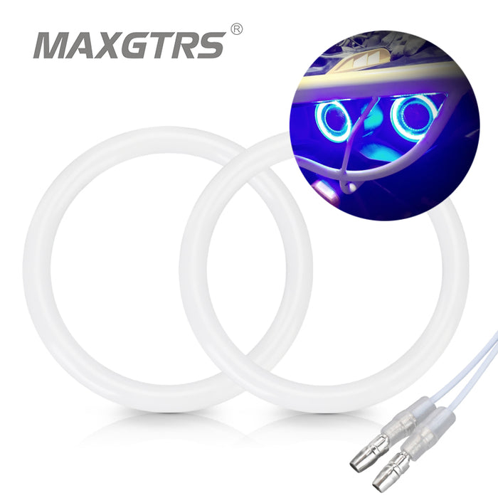 2× Cotton Light Angel Eye LED DRL Car Motorcycle Fog Light Halo Rings Waterproof Auto Headlight Turning Signal With Lampshades