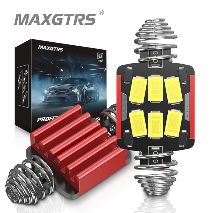 LED Car Lights Bulb  MAXGTRS - 2× C5W Festoon C10W LED Bulbs CANBUS  28/29/31/36/39/41mm Cotton Interior Light Auto License Plate Dome Lamp —  maxgtrs