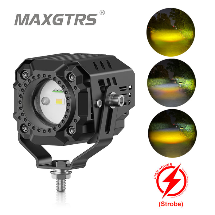 Motorcycle Scooter Headlight LED Fog Light Lamps Auxiliary Spotlight 12V 24V for Honda Yamaha Suzuki Hero Italika Jawa BMW