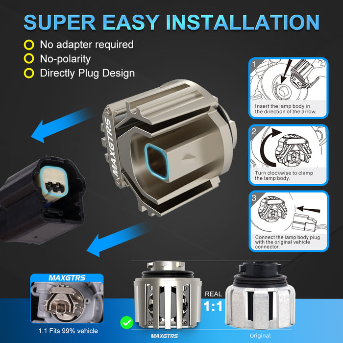 2x Car Led Fog Light Bulb for Toyota COROLLA CROWN YARIS AQUA Harrier NAOH PRIUS HONDA Civic 3000K 6000K Replace Original Lamp