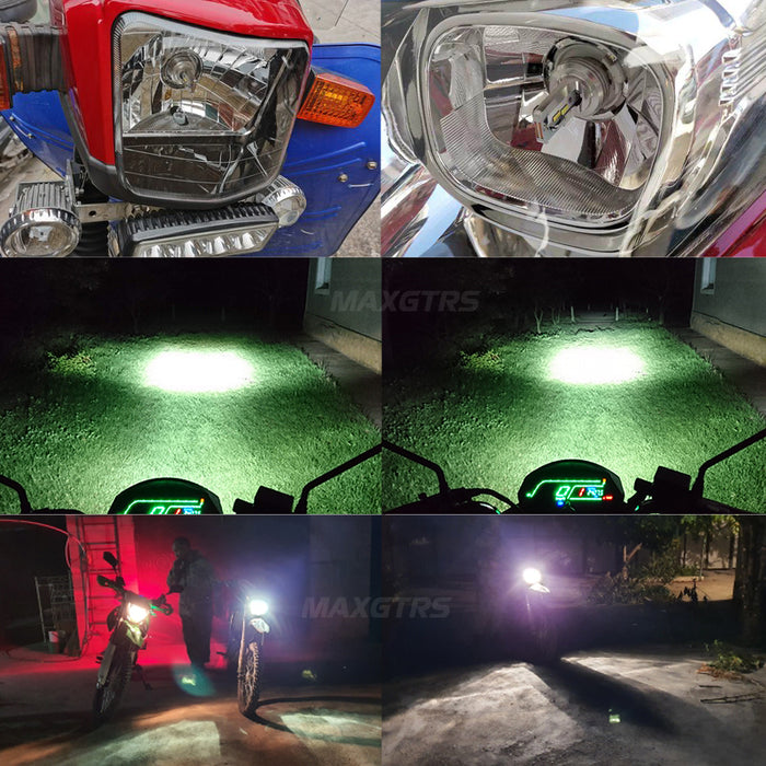 H4 HS1 H6 BA20D LED Motorcycle Headlight Blub 2000LM Moto Light 1860 Chip Scooter Motobike Head Lamp