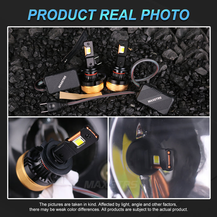 2× H7 APP Control Car Headlight Bulbs H4 Turbo Headlight H8 H9 H11 9005 HB3 9006 HB4 LED Car Lights Bluetooth APP Control Color