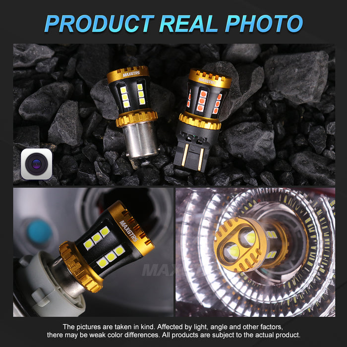 2x S25 P21W BA15S 7443 W21/5W 1157 1156 T20 7440 W21W BAY15D LED Bulbs Car Tail Lights Brake Lights Turn Signal Reverse Lamp DRL