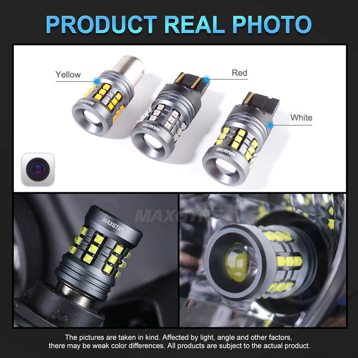 2x 1156 S25 P21W BA15S R5W 7440 W21W XBD Chip White LED Turn Signal Light Backup Led Bulb Reverse Tail Lamp 6000K White Yellow