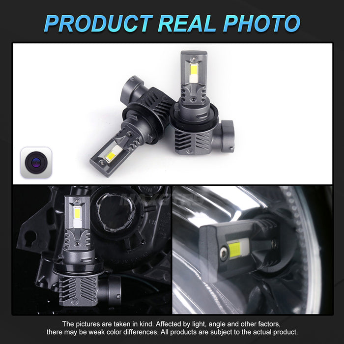 2× 16000LM H8 H11 LED CSP Chip Car Headlight Bulbs HB4 9006 H9 9005 HB3 LED Fog Lamp Super Bright 6500K White 2024 NEW