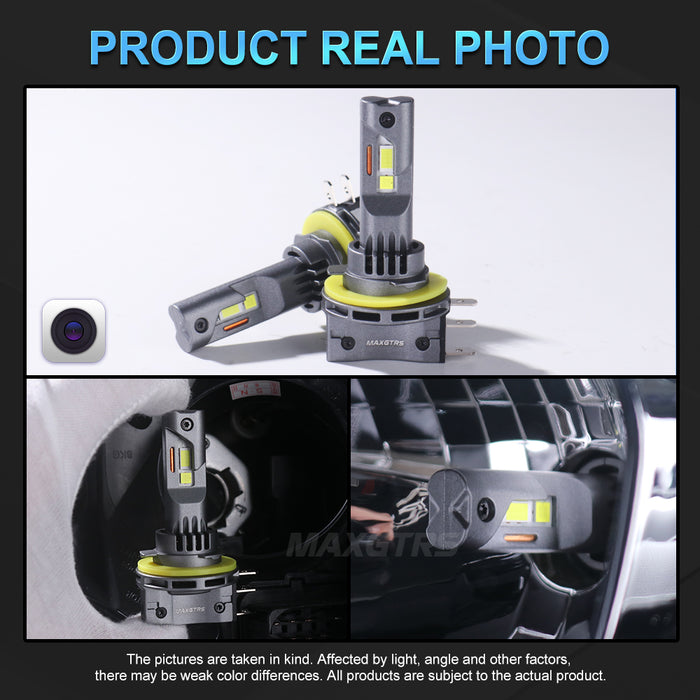 2x H15 LED Bulbs Canbus No Error 90W 30000LM CSP Car Lights for Audi Mercedes Benz Volkswagen Golf Daytime Running Lights