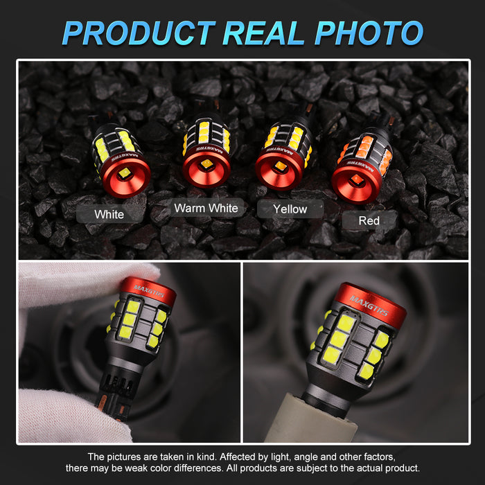 2×T15 W16W LED Bulb No Error White Yellow Super Bright 921 912 LED Canbus Tail Lamp Brake Lights Car Automotive Light