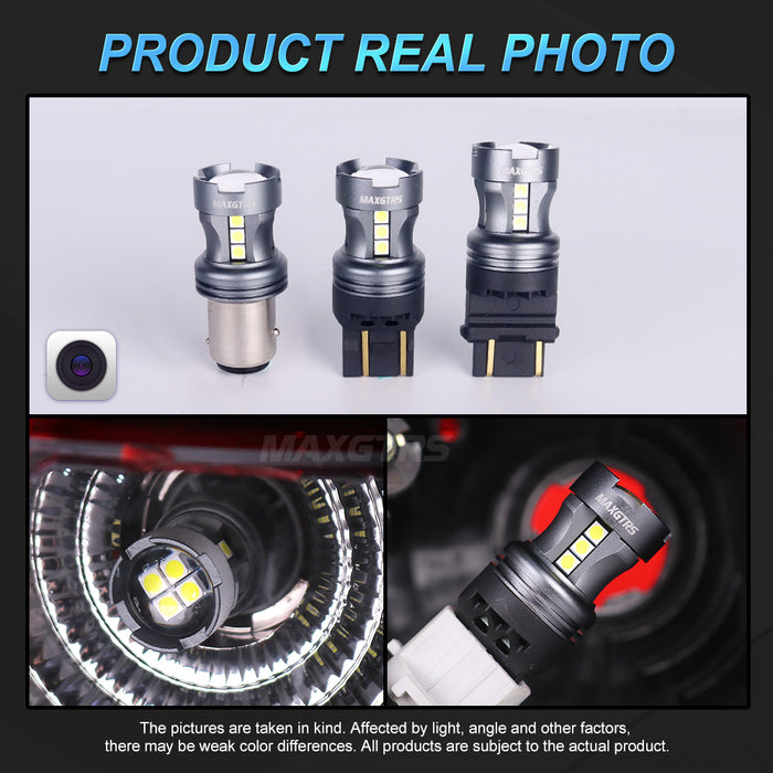 2x P21W BA15S 1156 7440 7443 LED Light Bulb T20 7506 BAY15D 1157 P21/5W LED Bulbs DRL Car Parking Position Reverse Lights