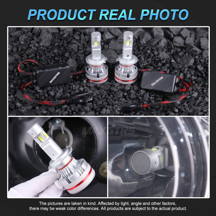 2x 3 Sides Shine H7 H4 H11 Led Lamp Tube Lights H8 HB3 9005 HB4 9006 9012 12V Canbus Car Led Headlight Bulb For Projector Lens