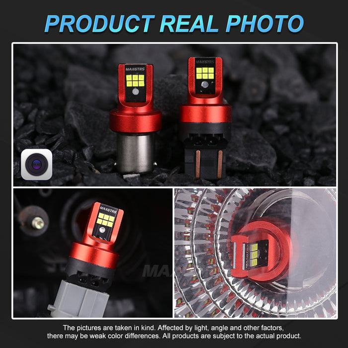 2x P21W BA15S LED Canbus 1156 BAY15D 1157 P21/5W LED Bulbs T20 W21W Car Lights 6500K White Red Brake Lights Reverse Lamp DRL