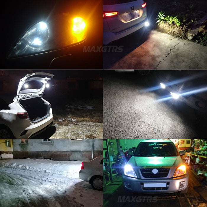 LED Car Lights Bulb  MAXGTRS - 2× P21W LED Canbus 7440 W21W 1156 BA15S LED  Bulb Car Lights Brake Lights Reverse Turn Signal Lamp DRL LENS — maxgtrs