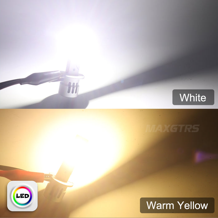 2× 16000LM H1 LED Headlight Canbus Car Fog Light 6500K Super White 12V 52W Plug and Play Mini Size