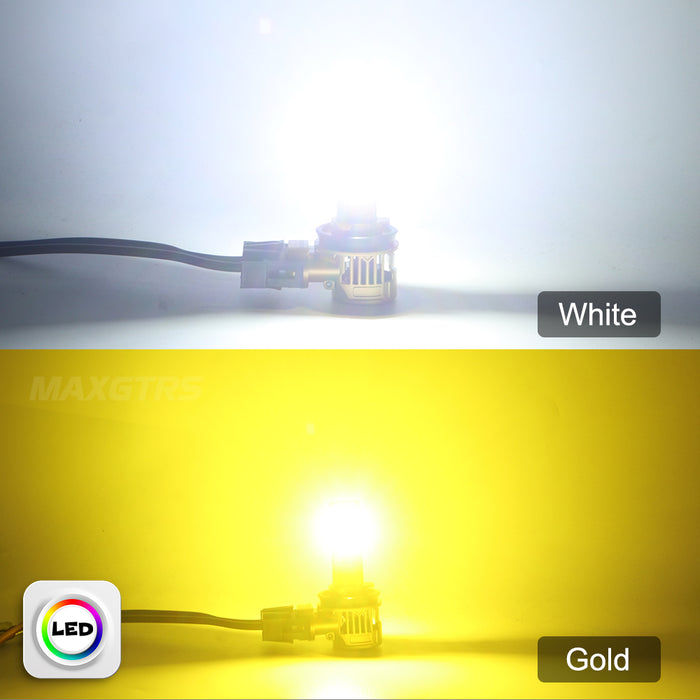 2X 30000LM H7 H11 H8 H9 LED Headlight Bulbs 6500K White Gold 9006 HB4 9012 LED Front High Low Beam 9005/HB3 With Cooling Fan