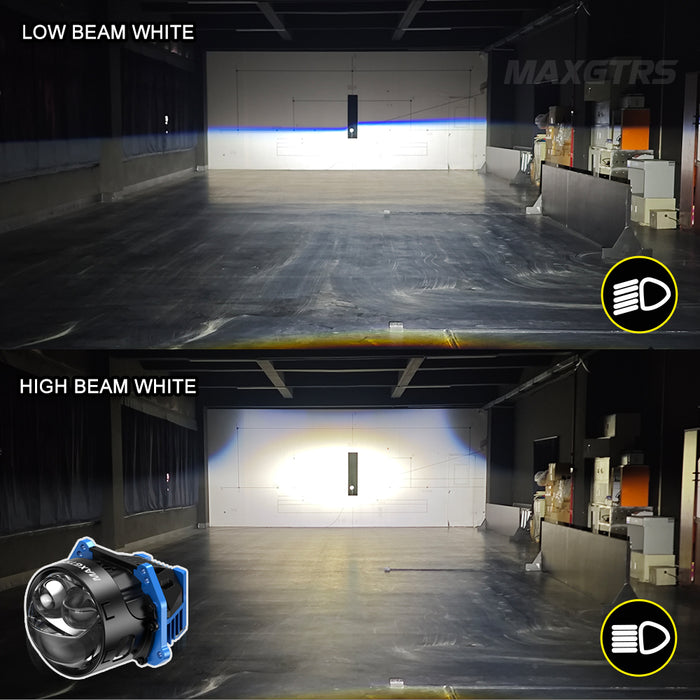 2× Laser 3.0 Inch Bi LED Hyperboloid Projector Lens H7 H4 9005 9006 Headlight Lenticular Optics For Hella 3R Car Accessories