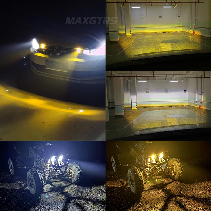 Ultra Thin Direct Beam Car Grilles Daytime Running Light Amber/White DRL LED Auto Front Center Grille Light For Offroad Trunk SUV