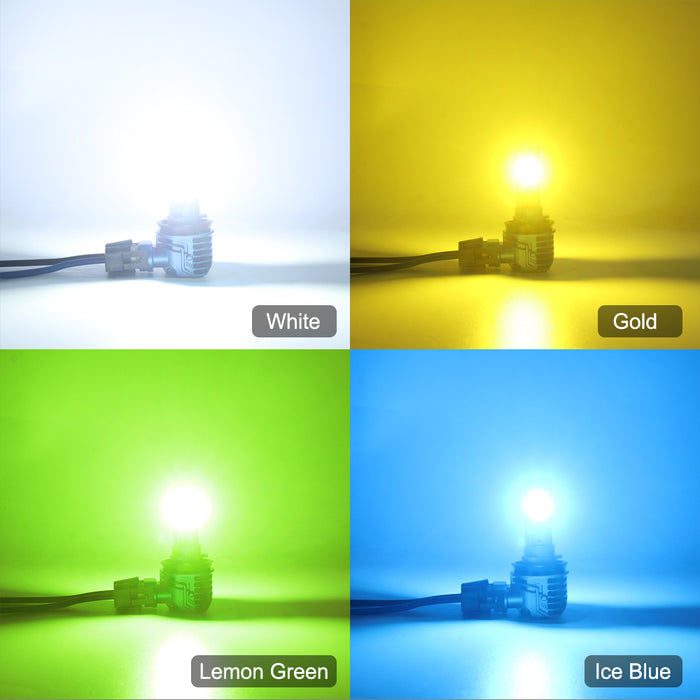 2× H8 H9 H11 7040 LED Bulb 9006 HB4 3000K Gold/White Fog Lamp 9005 HB3 Bulbs Kit For Honda Nissan VW Canbus Super Bright 12V