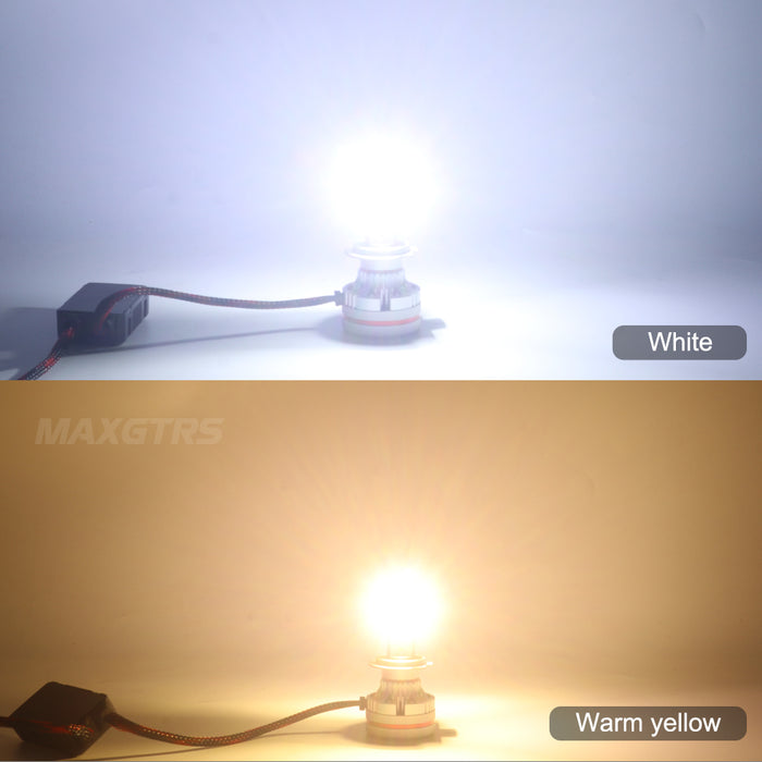 2x 3 Sides Shine H7 H4 H11 Led Lamp Tube Lights H8 HB3 9005 HB4 9006 9012 12V Canbus Car Led Headlight Bulb For Projector Lens
