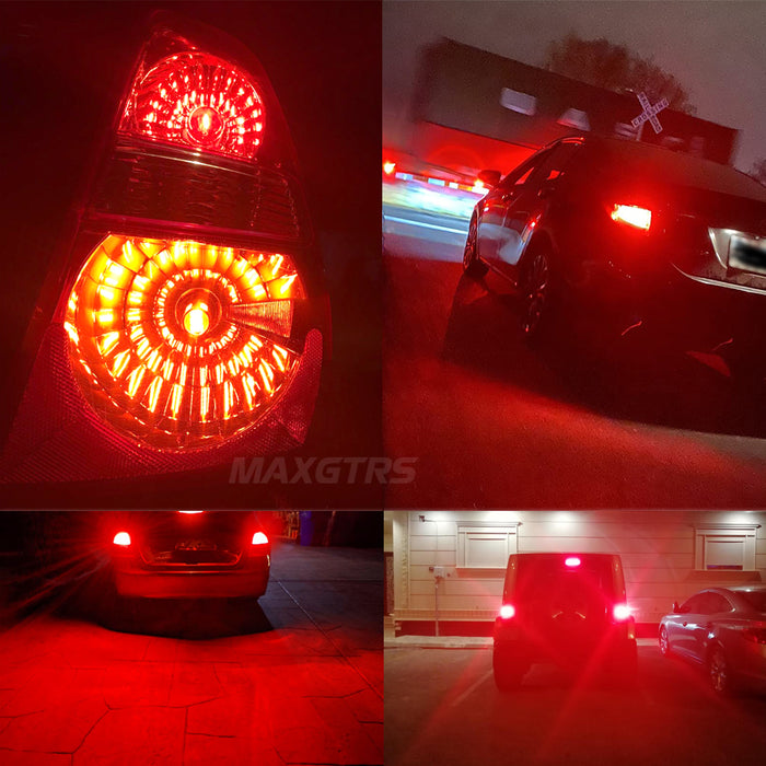 2x S25 1156 P21W BA15S LED Canbus 7440 W21W LED Bulbs T20 Car Tail Lights Brake Lights Fog Reverse Lamp DRL Daytime Running Lights for Skoda Octavia 3 Fiat 500 Audi Ford Focus 2 VW