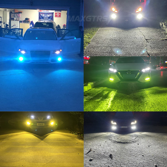 2× H8 H9 H11 7040 LED Bulb 9006 HB4 3000K Gold/White Fog Lamp 9005 HB3 Bulbs Kit For Honda Nissan VW Canbus Super Bright 12V