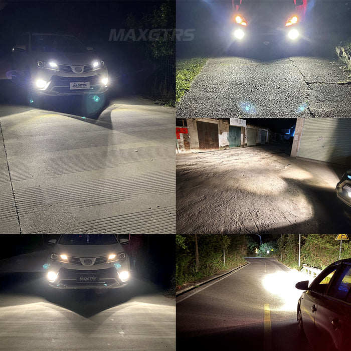 2x CANBUS H8 H11 LED Fog Light Bulbs Fanless H9 H16JP 9005 HB3 9006 HB4 9012 HIR2 4300K Warm Yellow Led Daytime Running Driving Lamp