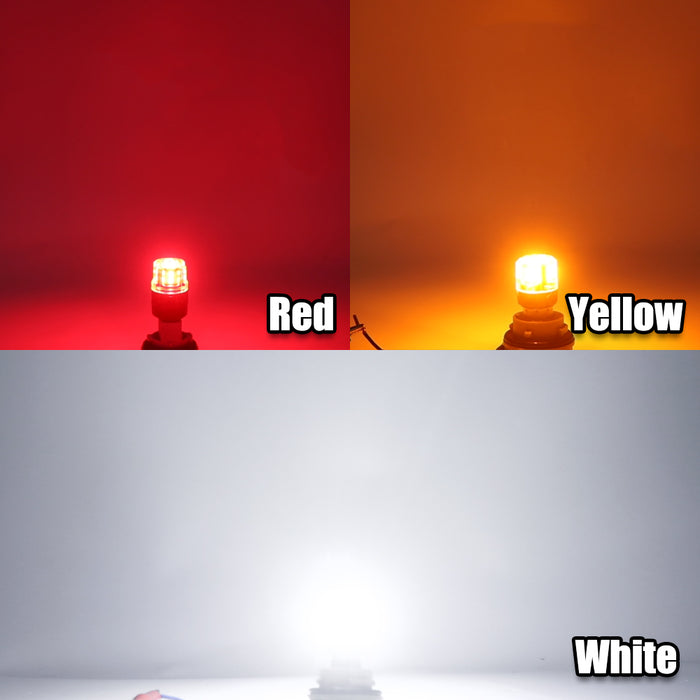 2x S25 P21W BA15S LED Canbus 1156 7440 W21W LED Bulbs T20 Car Tail Lights White Yellow Brake Lights Turn Signal Reverse Lamp DRL