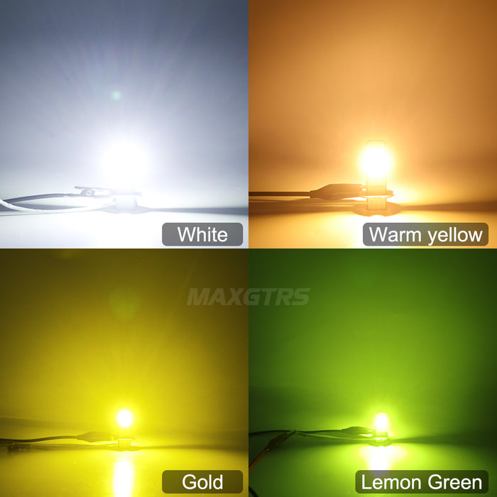 2× H3 LED Headlight Bulb Canbus No Fan High Beam 6500K White Yellow Car LED Fog Light Driving Lamp DRL 12V Mini Design
