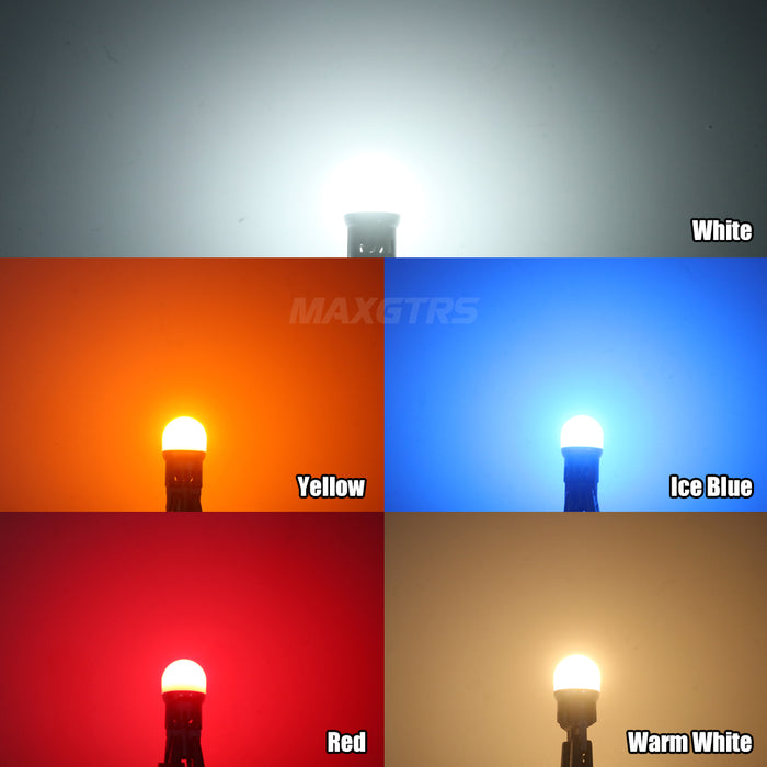 2x T10 LED W5W Car Side Interior lights 12V Reading Bulb 3030 Chips 194 168 Auto White Red Yellow Parking Marker Dome Lamps