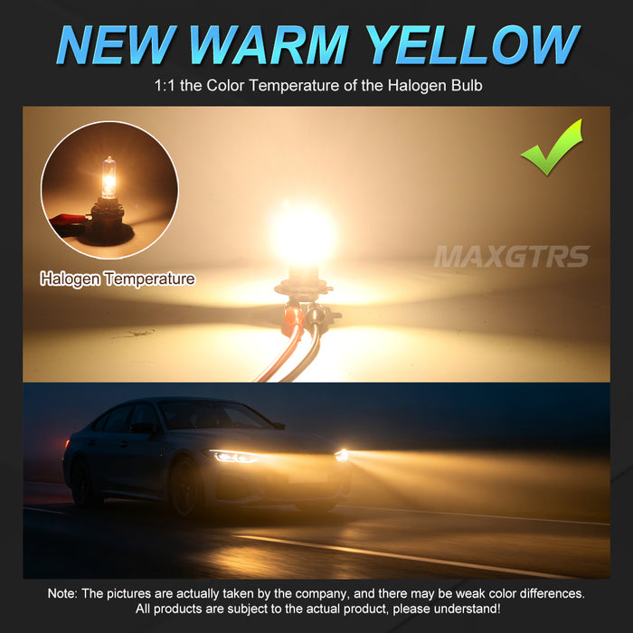 2x Three Sides Light H7 H8 LED Headlight Kit With Fan Canbus Error Free 6500K Wireless Turbo Driving Headlamp Replacement Bulbs