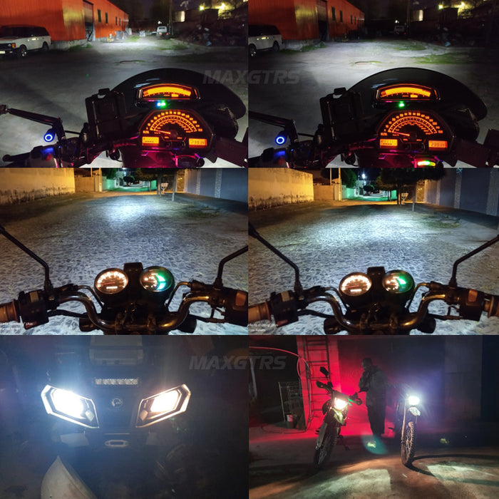 1× H4 LED Motorcycle Headlight BA20D P15D Canbus COB Chip Moto Fog Lights Universal Scooter Motorbike Front Headlamp Running Lamp