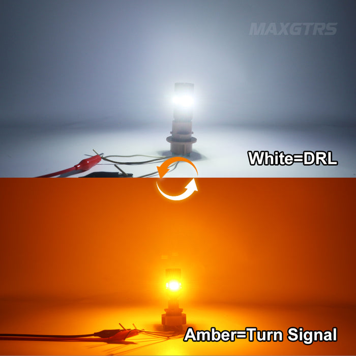 2x 1157 BAY15D P21/5W T20 7443 W21/5W T25 3157 Canbus LED Bulb Yellow Amber For DRL