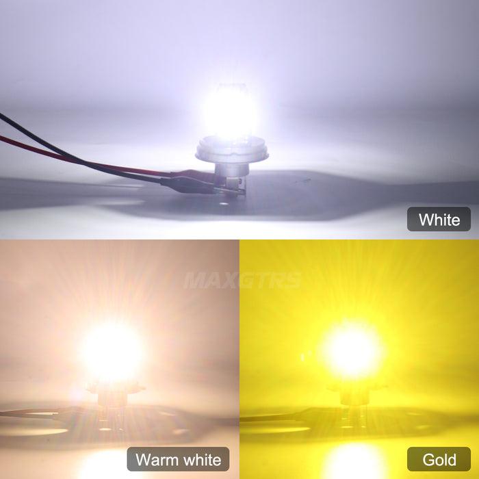 1× R2 P45T LED Headlight Bulb DC 12V H4 HB2 9003 White High Low Beam LED Bulb for Motorcycle Headlight Non-polarity