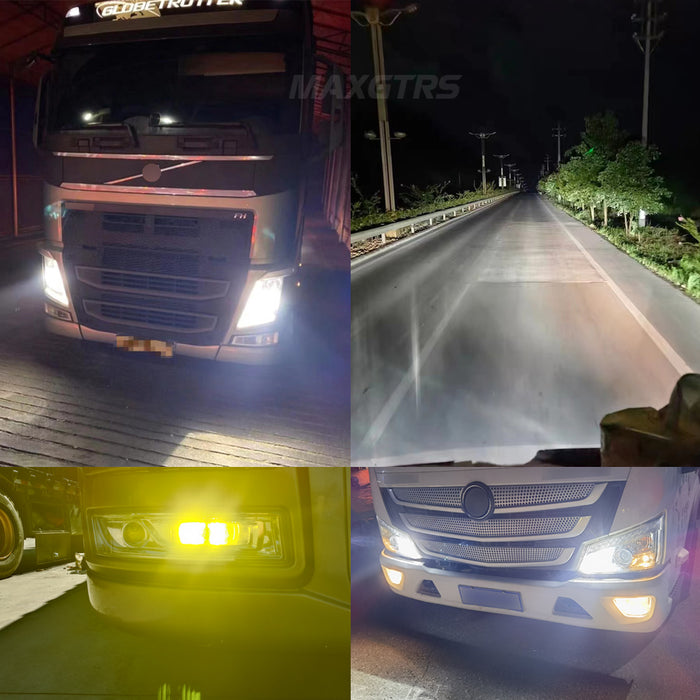 2× H7 H18 LED Lights 1:1 Mini Size Head Lamp Wireless 20000LM CSP LED Chips H7 Car LED Headlight Bulb 6500K White 12V 24V With Fan