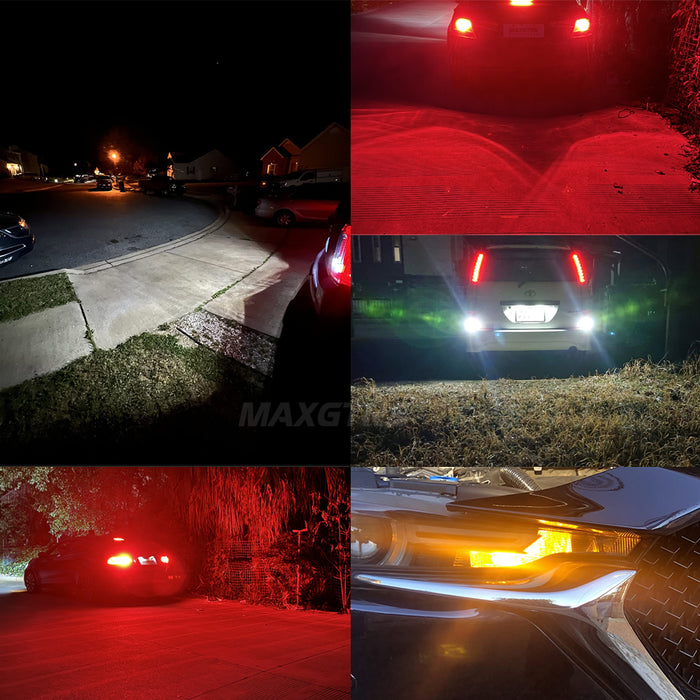 2x 2000LM Canbus T15 T16 LED Reverse Lights W16W Car Back Up Rear Turn Signal Lamp 912 921 White Red Yellow Amber Super Bright