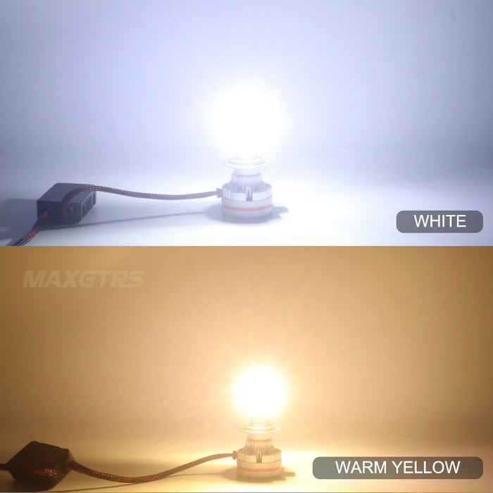 2x 3 Sides Shine H7 H4 H11 Led Lamp Tube Lights H8 HB3 9005 HB4 9006 9012 12V Canbus Car Led Headlight Bulb For Projector Lens