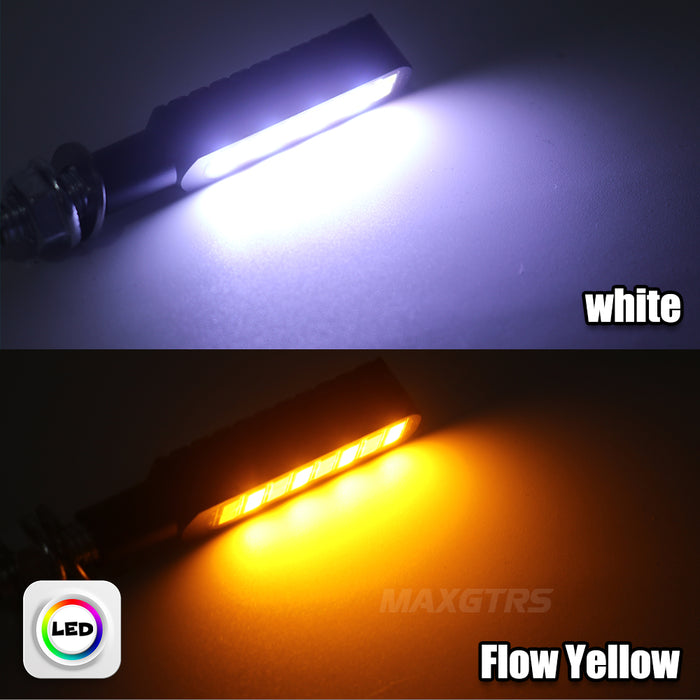2× Motorbike Side Turning Indicators High Brightness Daytime Running Lights Universal Waterproof for Motorcycles Beach Bikes