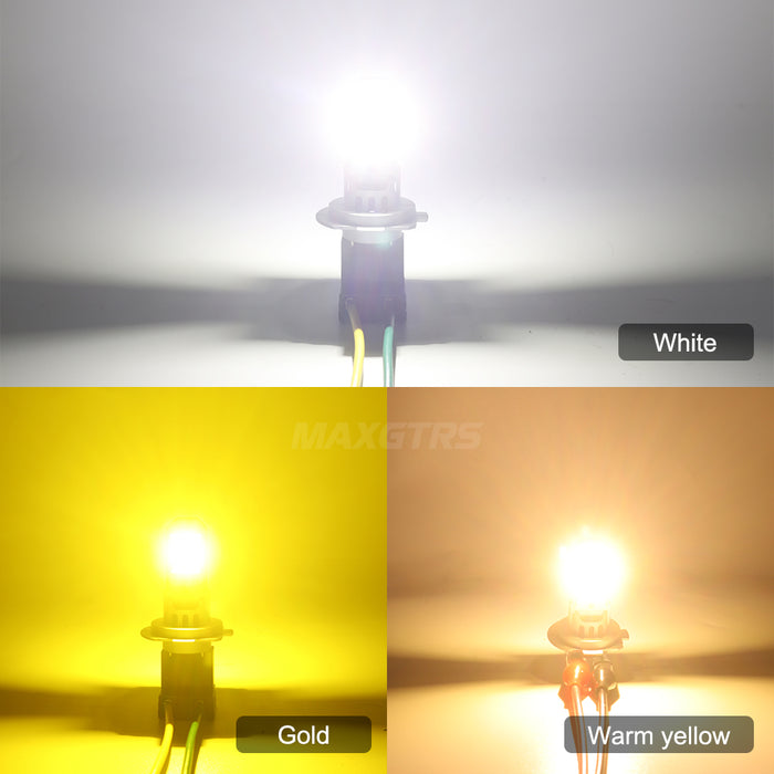2× H7 H18 LED Lights 1:1 Mini Size Head Lamp Wireless 20000LM CSP LED Chips H7 Car LED Headlight Bulb 6500K White 12V 24V With Fan