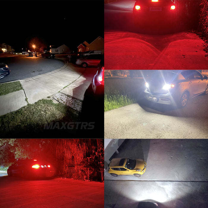 2x S25 P21W BA15S 7443 W21/5W 1157 1156 T20 7440 W21W BAY15D LED Bulbs Car Tail Lights Brake Lights Turn Signal Reverse Lamp DRL