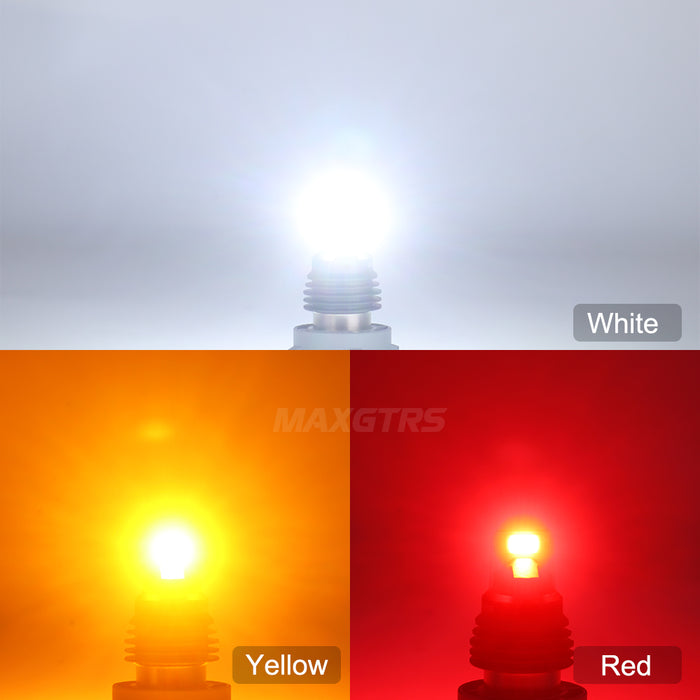 2x S25 1156 P21W BA15S LED Canbus 7440 W21W LED Bulbs T20 Car Tail Lights Brake Lights Fog Reverse Lamp DRL Daytime Running Lights for Skoda Octavia 3 Fiat 500 Audi Ford Focus 2 VW