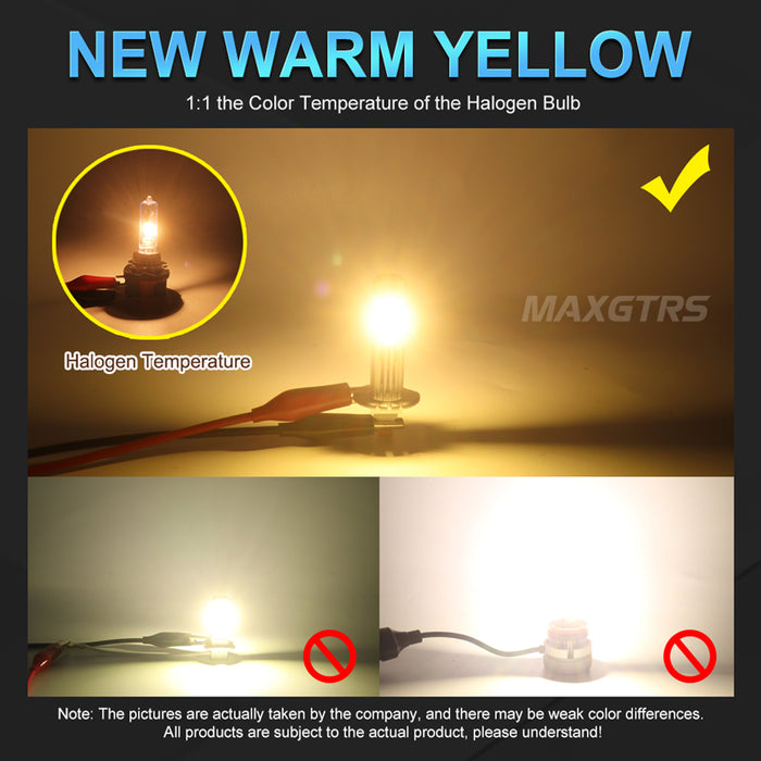 2× H1 Auto lights Car Led Bulbs 3570 Chip 6500K/4300K Wireless Fog Lamp Car Headlight