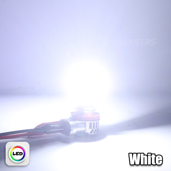 2× Turbo H7 H8 LED Front Headlight Bulbs 30000LM CANBUS Mini Size H11 LED High Low Beam Vehicle Lighting 6500K White 12V