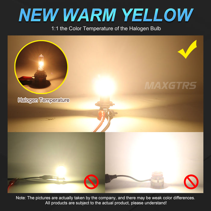 2x Three Sides Light H7 H8 LED Headlight Kit With Fan Canbus Error Free 6500K Wireless Turbo Driving Headlamp Replacement Bulbs