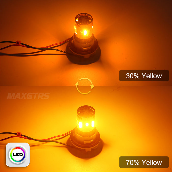 2x Soft Light P21W BA15S LED CANBUS Turn Signal Lamp 1156 BAU15S PY21W T20 7440 LED Replacement Bulb No Hyper Flash Car Indicator Lights