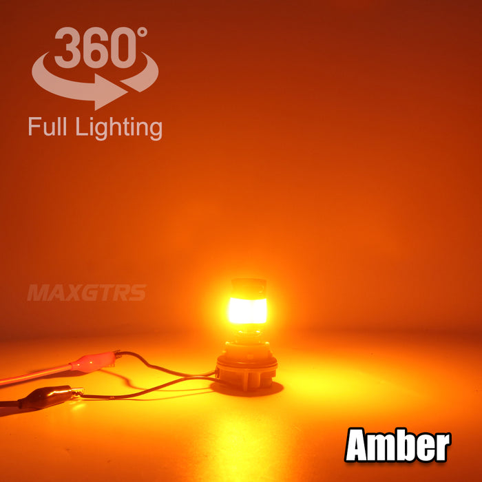 2× T20 WY21W 7440 Bau15s PY21W Amber Yellow 1156 BA15S P21W Canbus LED Turn Signal Light Bulb Anti Hyper Flash Indicator Lamp