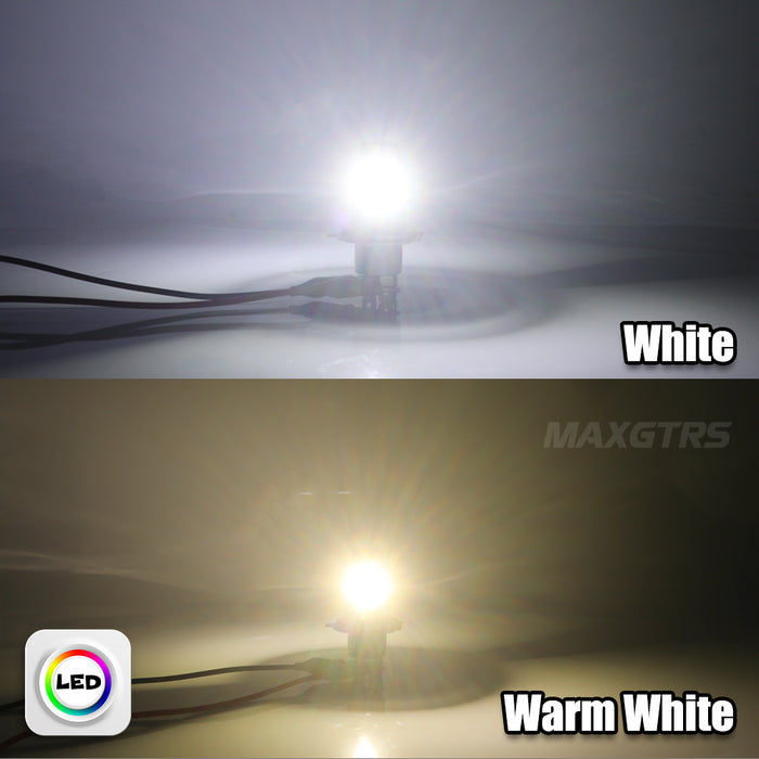 1× H4 Motorcycle LED Headlight Bulb H4 HB3 LED Moto Light High Low Beam Headlamp Motorbike LED Light 6000K Warm White White