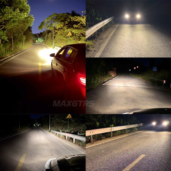 2x 3 Sides Shine H7 H4 H11 Led Lamp Tube Lights H8 HB3 9005 HB4 9006 9012 12V Canbus Car Led Headlight Bulb For Projector Lens