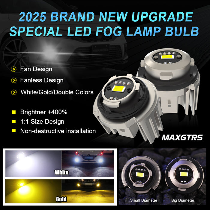 2x Car Led Fog Light Bulb for Toyota COROLLA CROWN YARIS AQUA Harrier NAOH PRIUS HONDA Civic 3000K 6000K Replace Original Lamp